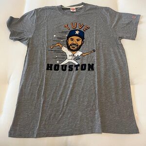 Jose Altuve Houston Astros Homage Caricature Tri-Blend T-Shirt - Gray Size XL